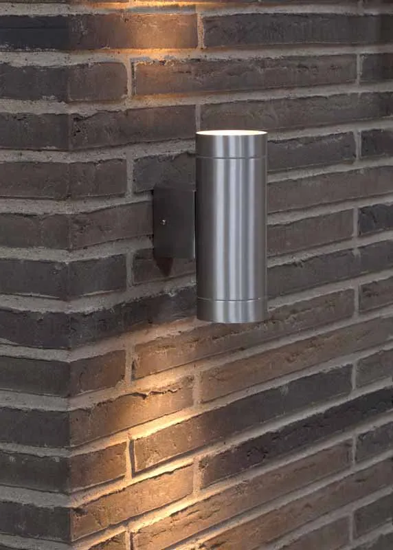 Nordlux Tin Wandlamp Buiten - Ø7,6cm - 2-lichts GU10 - IP54 - Aluminium