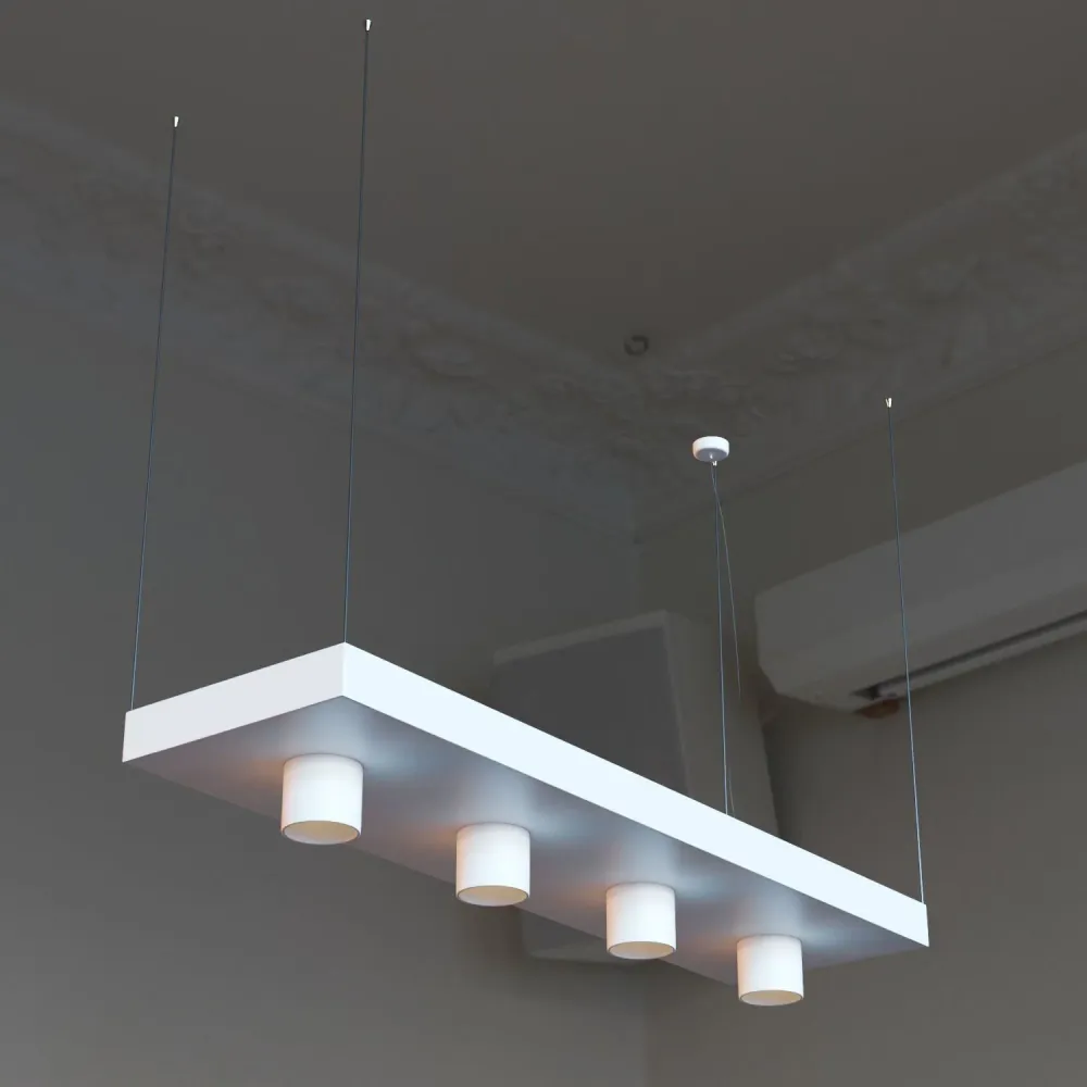Nowodvorski hanglamp Plant - 4 lichts - 80 x 150 cm - wit