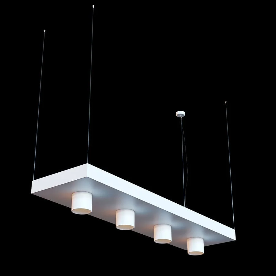 Nowodvorski hanglamp Plant - 4 lichts - 80 x 150 cm - wit
