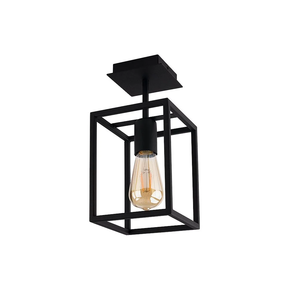 Nowodvorski plafondlamp Crate - 1 lichts - 15 x 30.5 cm - zwart