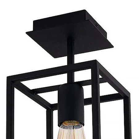 Nowodvorski plafondlamp Crate - 1 lichts - 15 x 30.5 cm - zwart