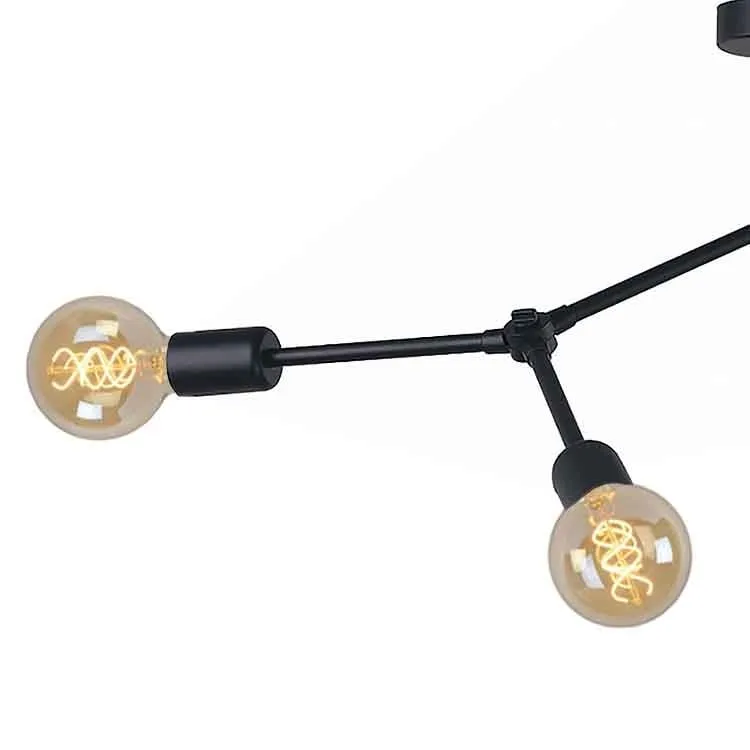 Nowodvorski plafondlamp Twig - 4 lichts - 79 x 54 cm - zwart