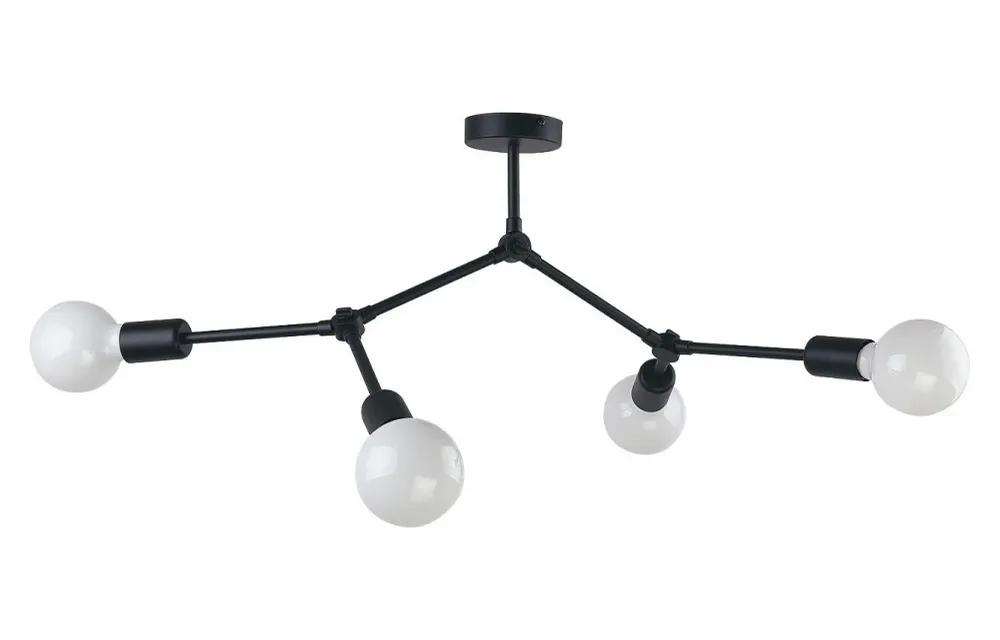 Nowodvorski plafondlamp Twig - 4 lichts - 79 x 54 cm - zwart