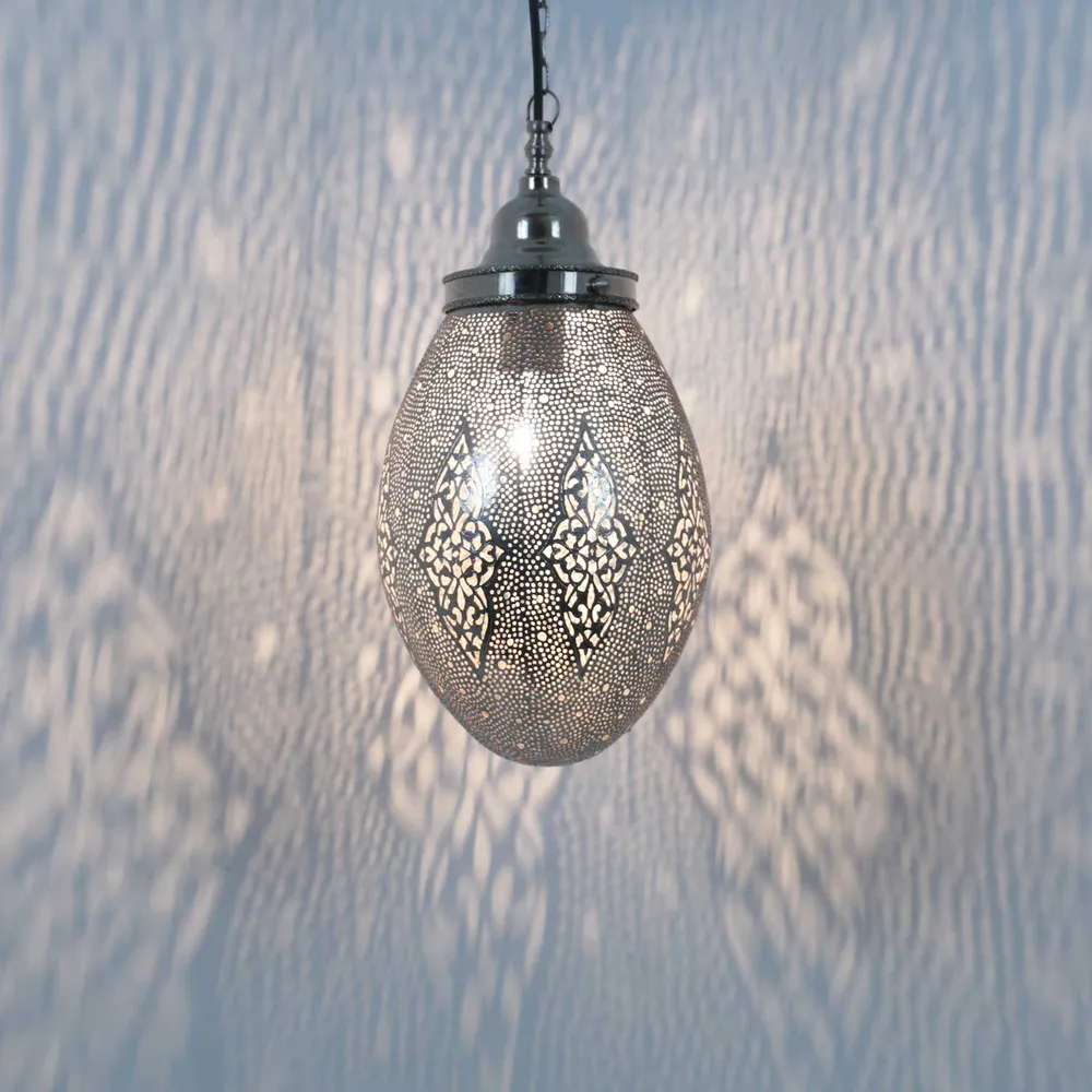 Oosterse zilveren lamp Sanan