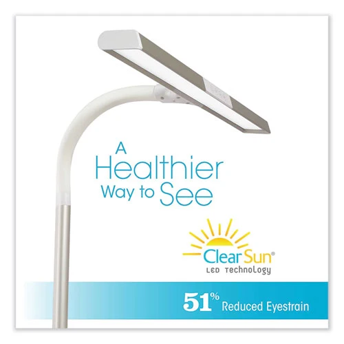 OttLite Wellness Series Perform Led Clamp Lamp Three Color Modes 16" To 24.75" High White OttLite®