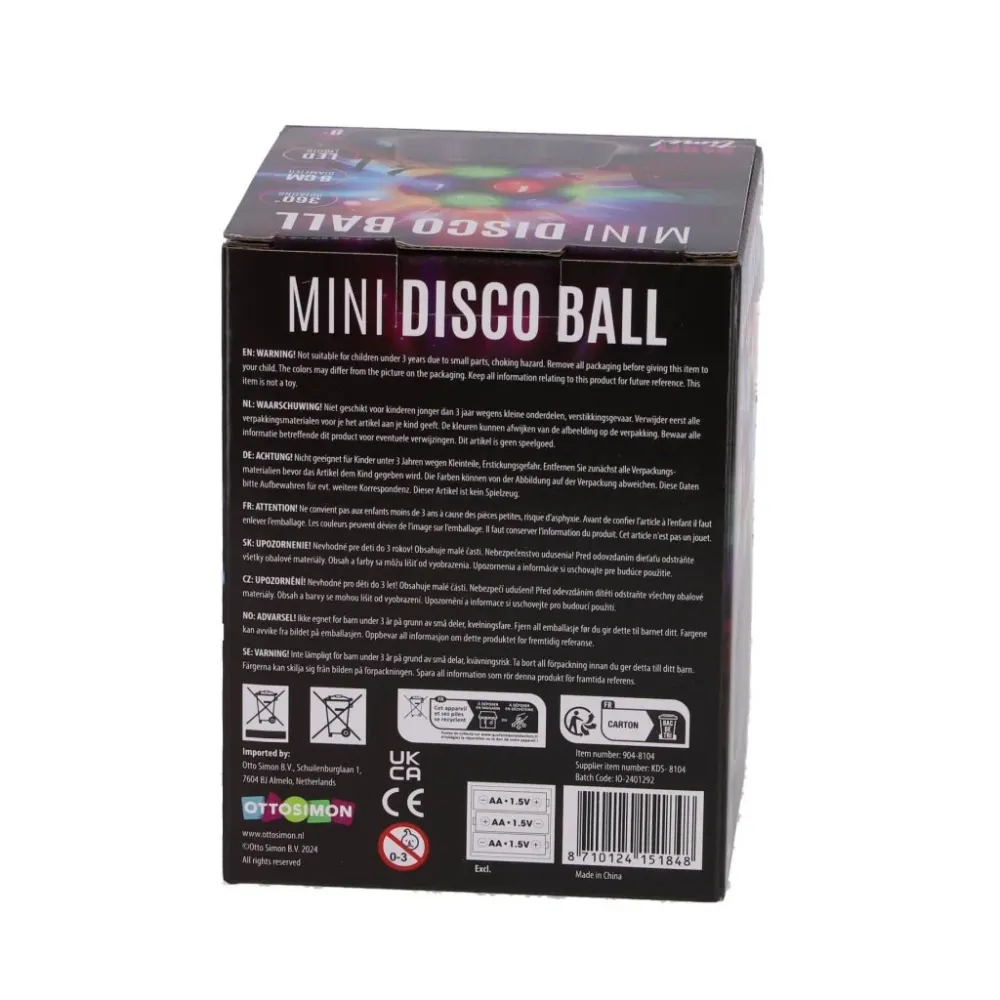 Overige Merken Led Mini Disco Bal Zwart