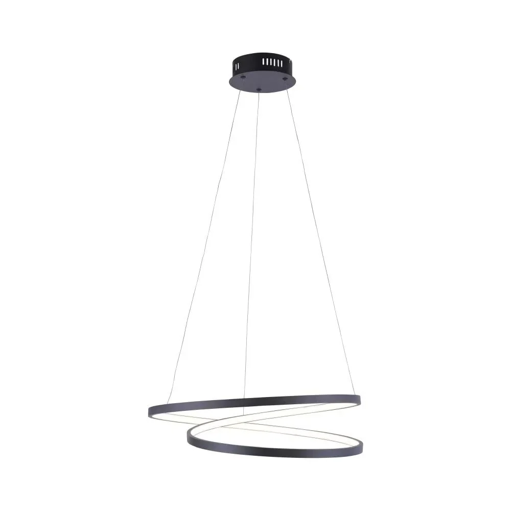 Paul Neuhaus hanglamp Rowan - 1 lichts - 55 x 130 cm - zwart