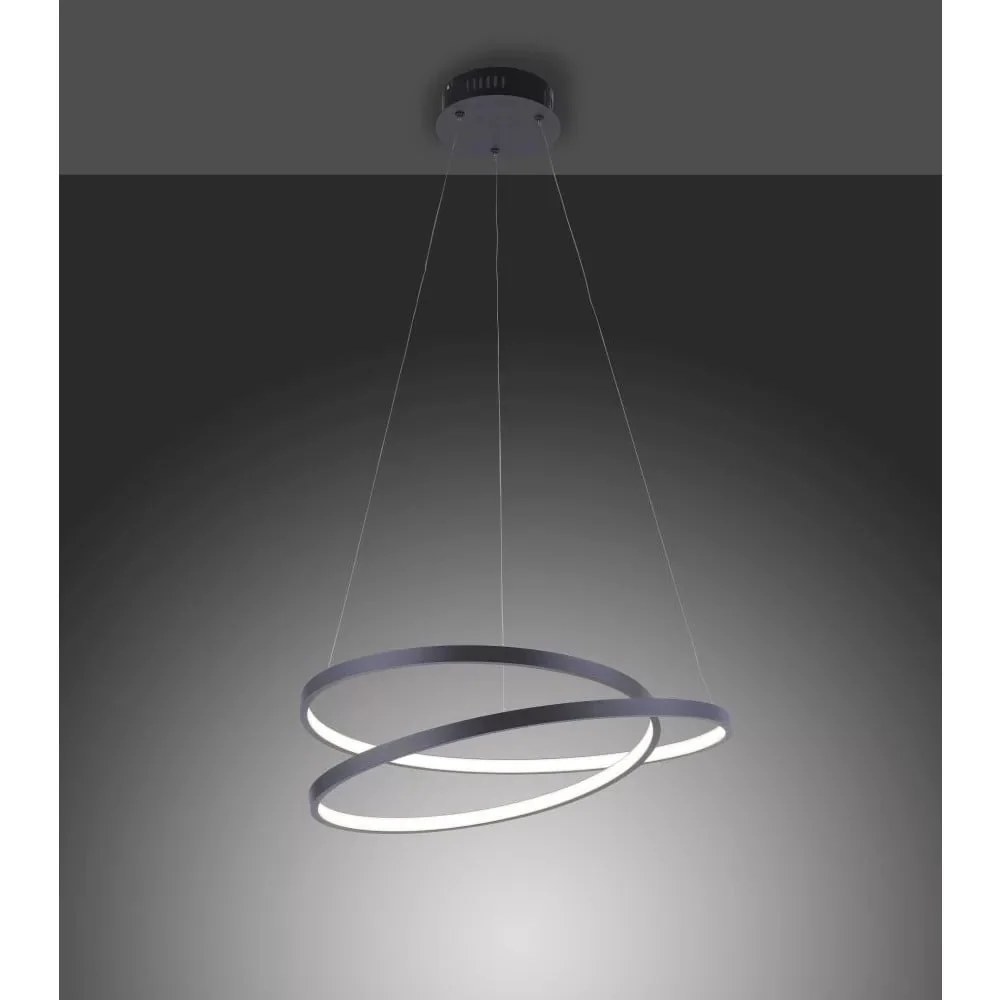 Paul Neuhaus hanglamp Rowan - 1 lichts - 55 x 130 cm - zwart