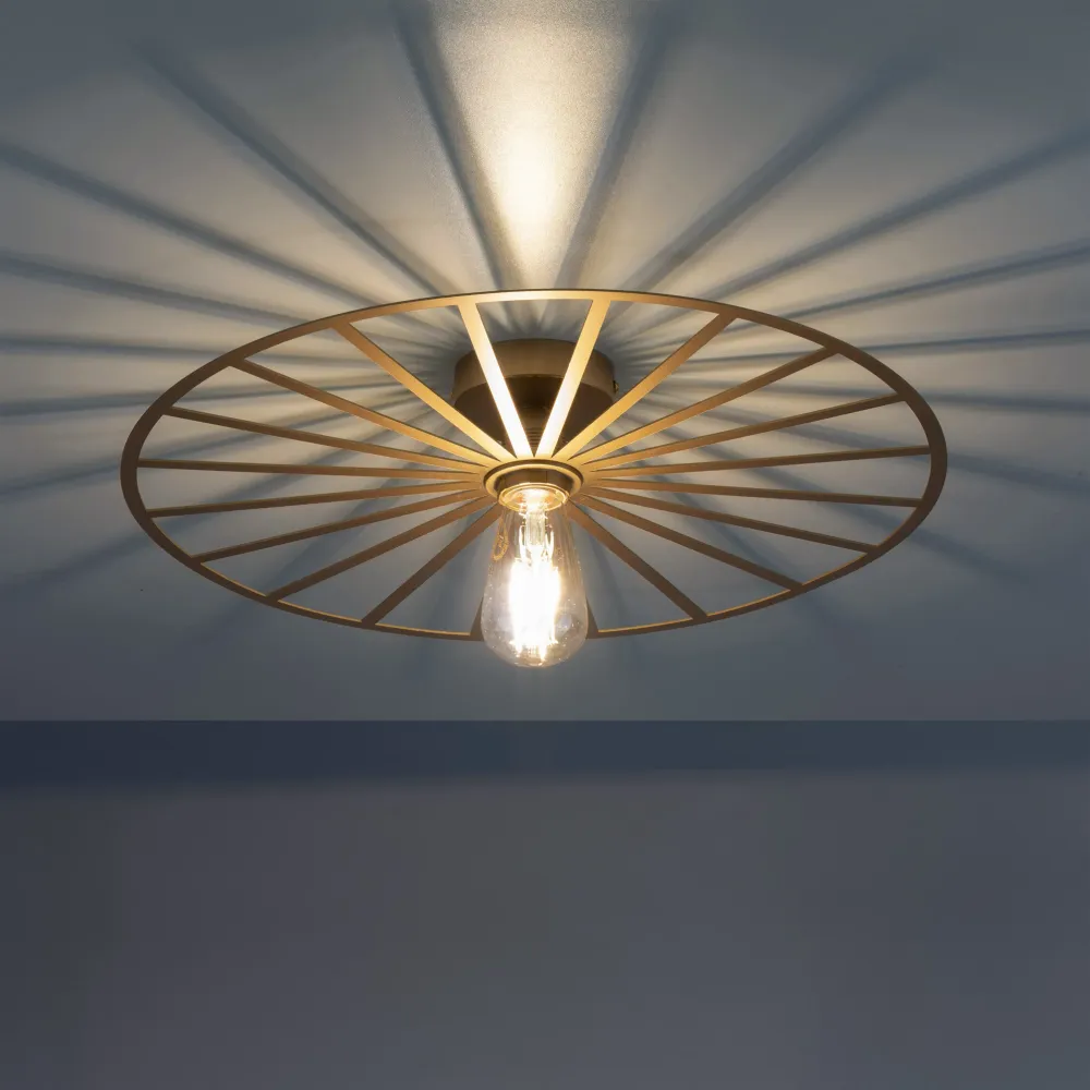 Paul Neuhaus plafondlamp Isabella - 1 lichts - 50 x 8.5 cm - goud