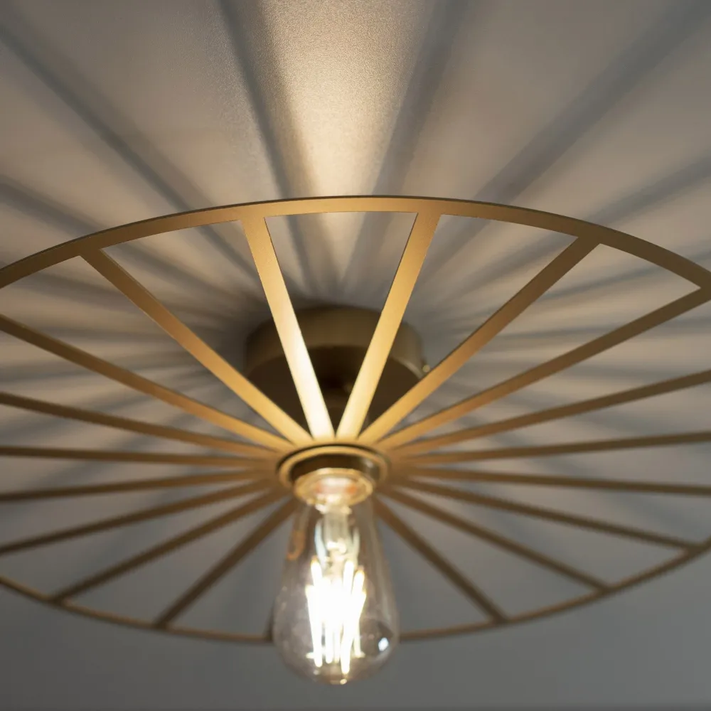 Paul Neuhaus plafondlamp Isabella - 1 lichts - 50 x 8.5 cm - goud