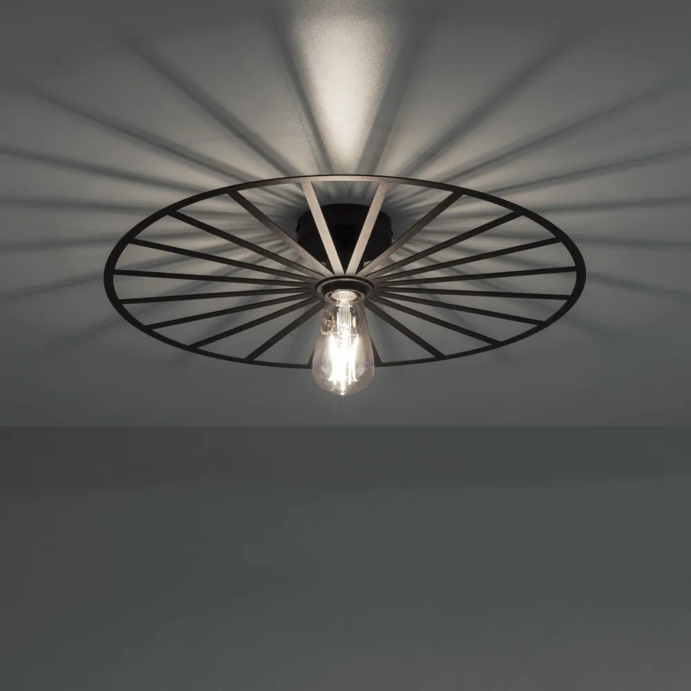 Paul Neuhaus plafondlamp Isabella - 1 lichts - 50 x 8.5 cm - zwart
