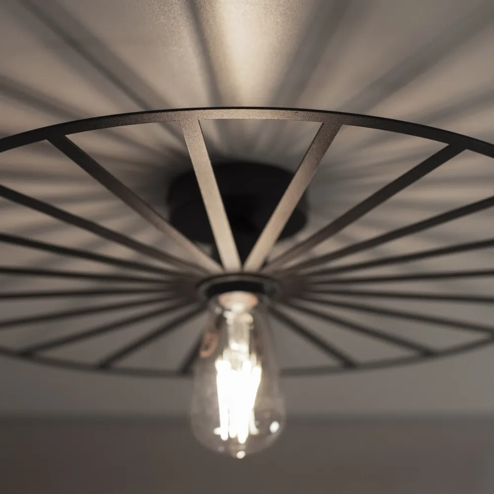 Paul Neuhaus plafondlamp Isabella - 1 lichts - 50 x 8.5 cm - zwart