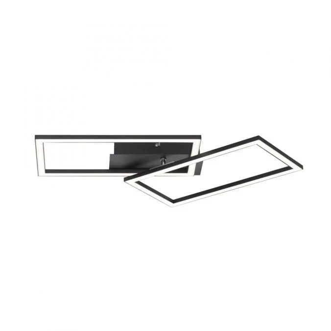 Paul Neuhaus plafondlamp Iven - 1 lichts - 31 x 7 cm - zwart