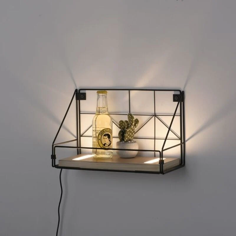 Paul Neuhaus wandlamp LED - 2 lichts - 15 x 20 cm - bruin