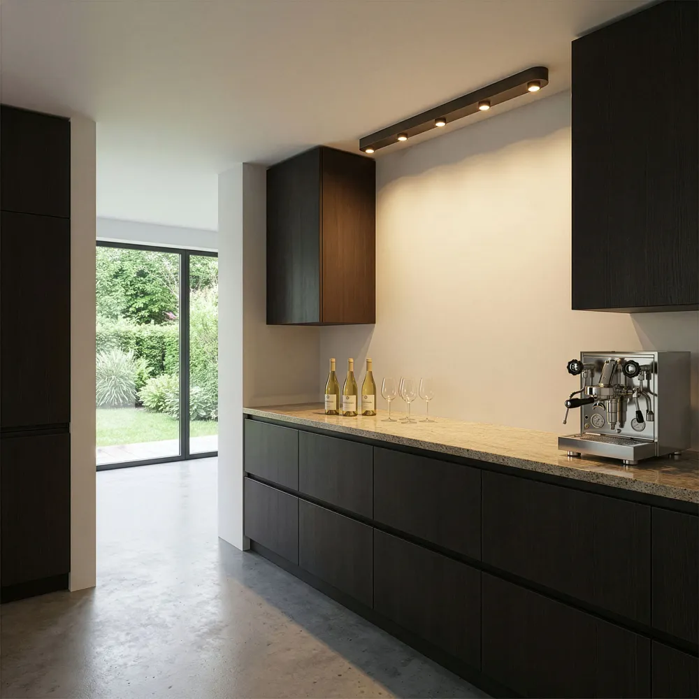 Plafondspot Gusto - 5-lichts - Brons - Metaal - 135 cm Plafondlampen