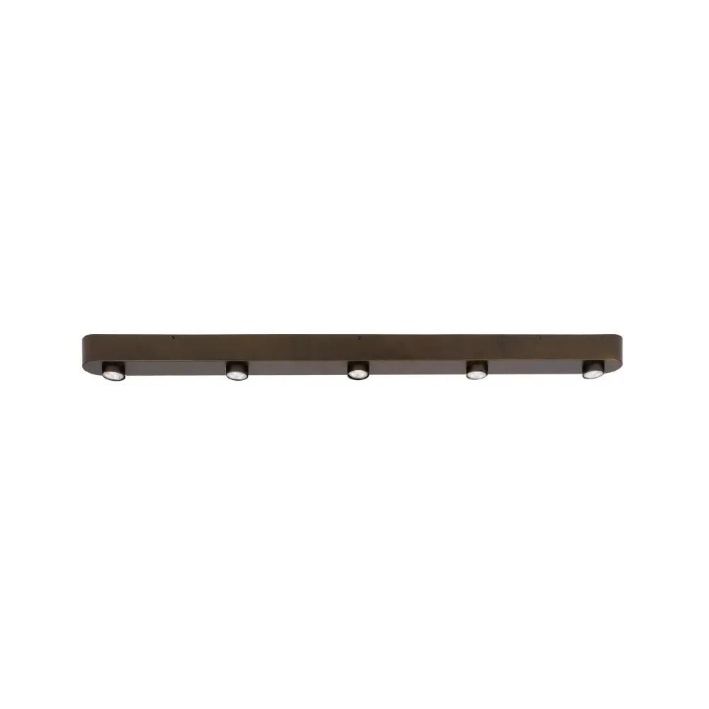 Plafondspot Gusto - 5-lichts - Brons - Metaal - 135 cm Plafondlampen
