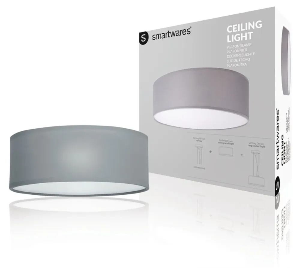 Ranex Ra-1000465 Mia Led Plafond Lamp 30Cm Grijs