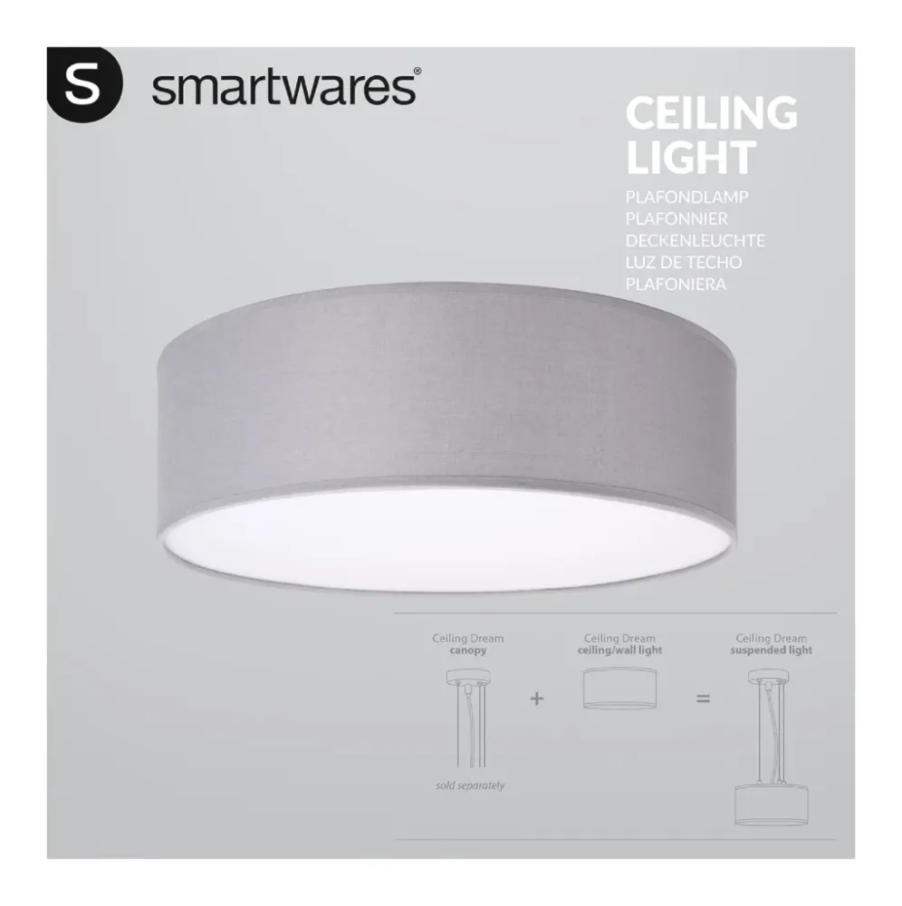 Ranex Ra-1000465 Mia Led Plafond Lamp 30Cm Grijs