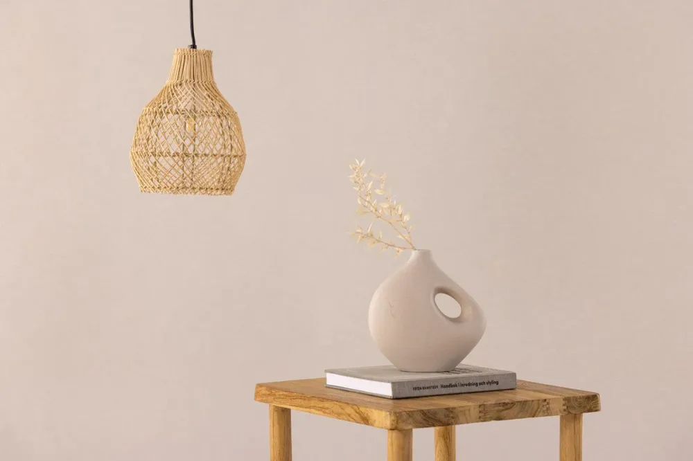 Rebellenclub Hanglamp Glen Naturel - rattan - Ø 20 cm