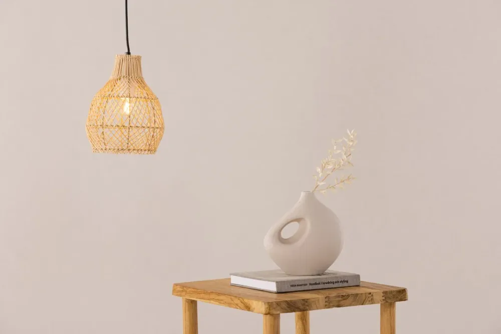 Rebellenclub Hanglamp Glen Naturel - rattan - Ø 20 cm