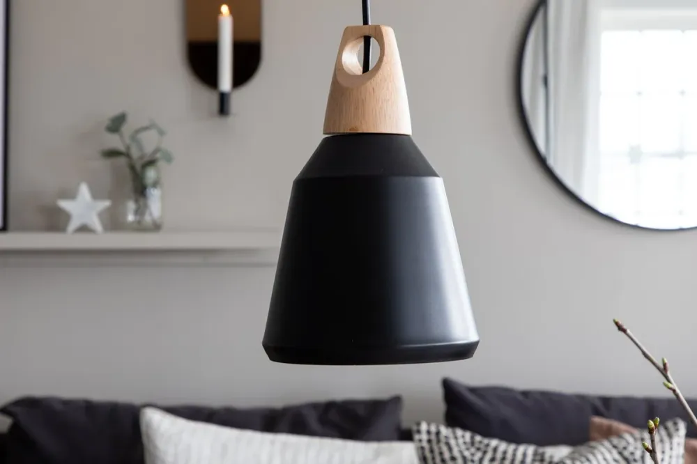 Rebellenclub Hanglamp Lion - zwart - Ø 16 cm