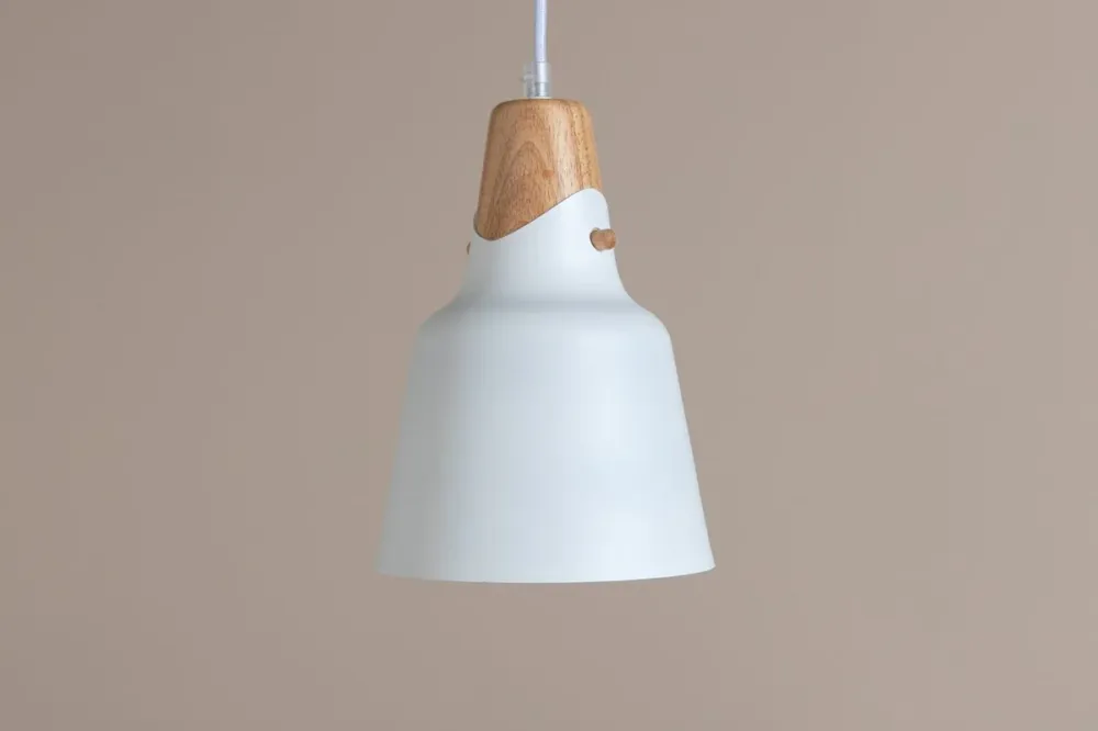 Rebellenclub Hanglamp Morrin - wit - Ø 16 cm
