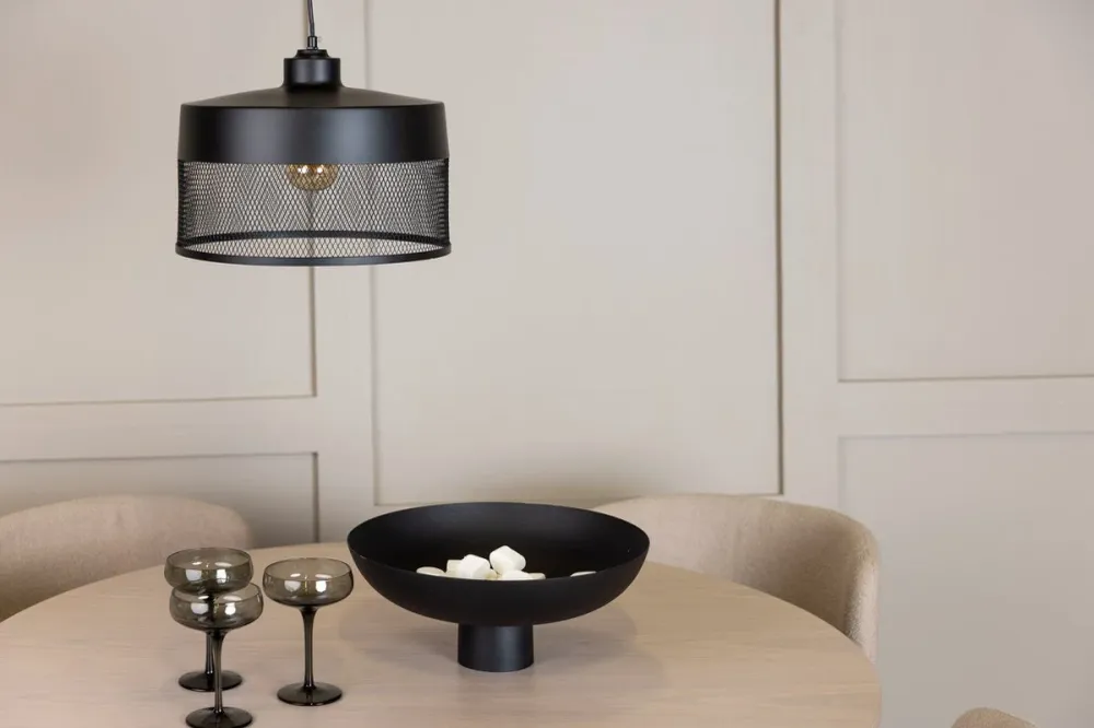 Rebellenclub Hanglamp Prato - zwart - Ø 33 cm