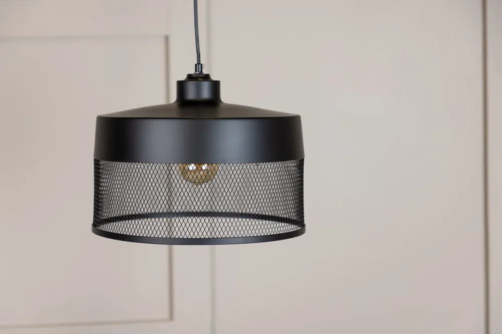 Rebellenclub Hanglamp Prato - zwart - Ø 33 cm
