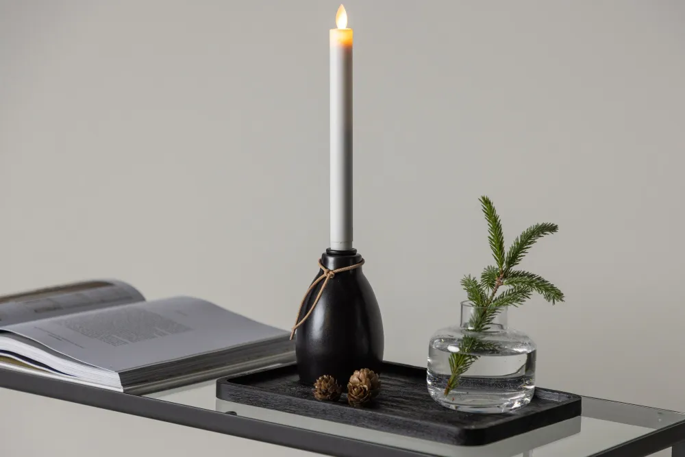 Rebellenclub Kaarsenstandaard Choso 9cm - zwart - Ø 9 cm