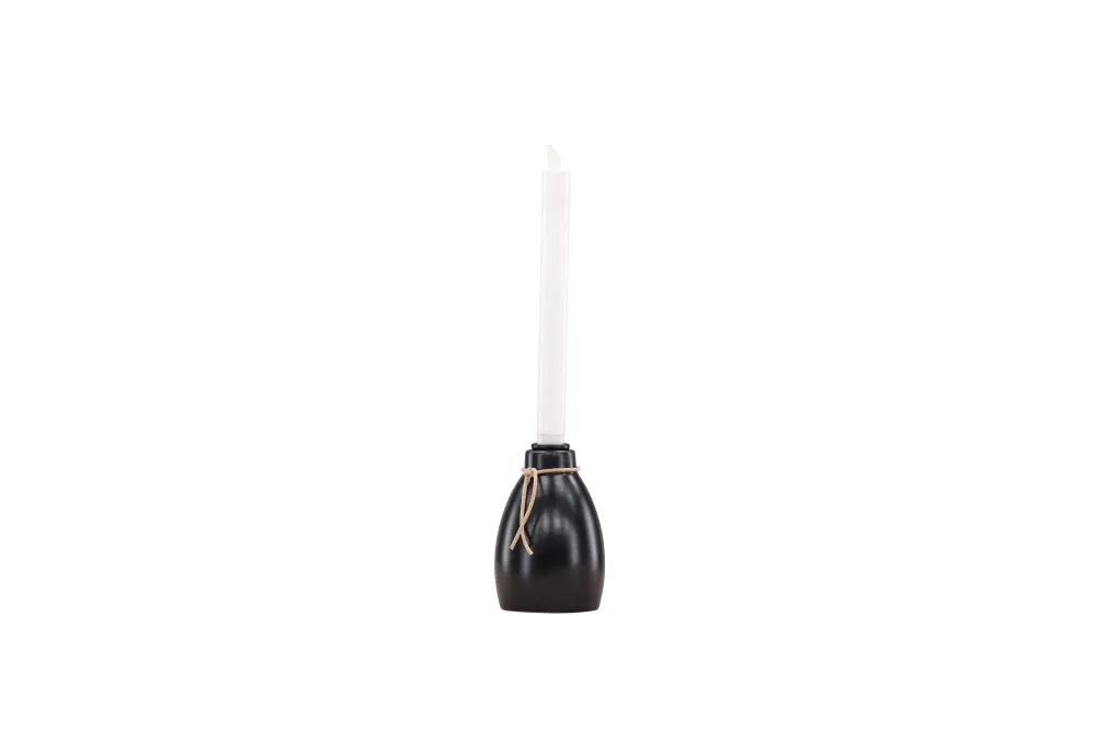 Rebellenclub Kaarsenstandaard Choso 9cm - zwart - Ø 9 cm