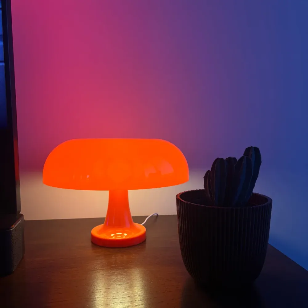 Retro Mushroom Tafellamp – Oranje | Stijlvolle Sfeerverlichting