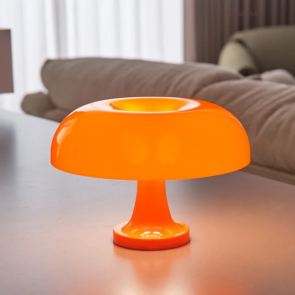 Retro Mushroom Tafellamp – Oranje | Stijlvolle Sfeerverlichting