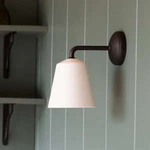 Richmond Kleine Wandlamp Fijn Porselein - Brons