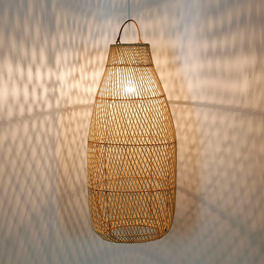 Rieten hanglamp