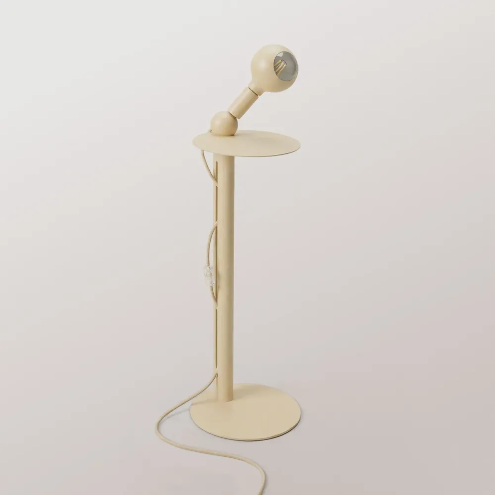 Rocco - Vloerlamp met Lichtbron Camo - Roomwit