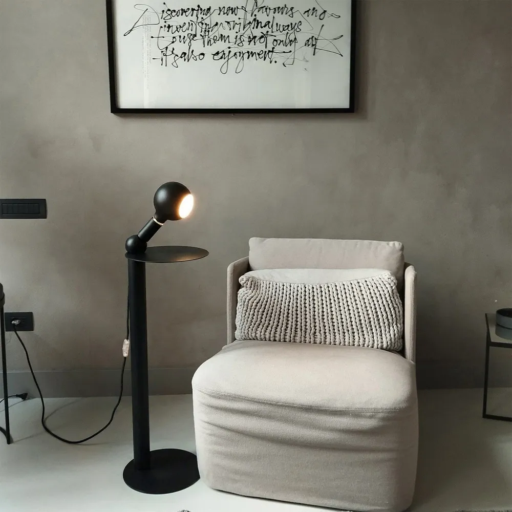 Rocco - Vloerlamp met Lichtbron Camo - Zwart