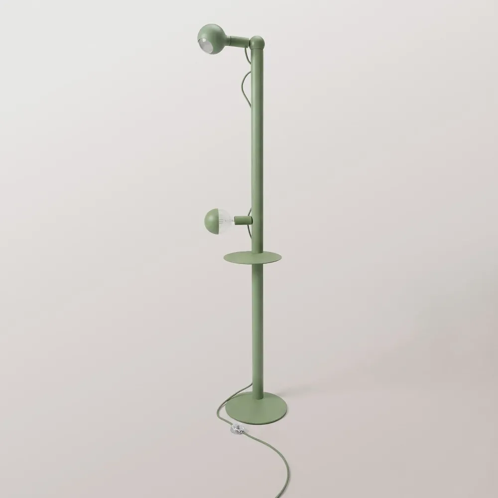 Rocco XXL - Vloerlamp met UK-Stekk er en Lichtbron Maria en Camo - Groen