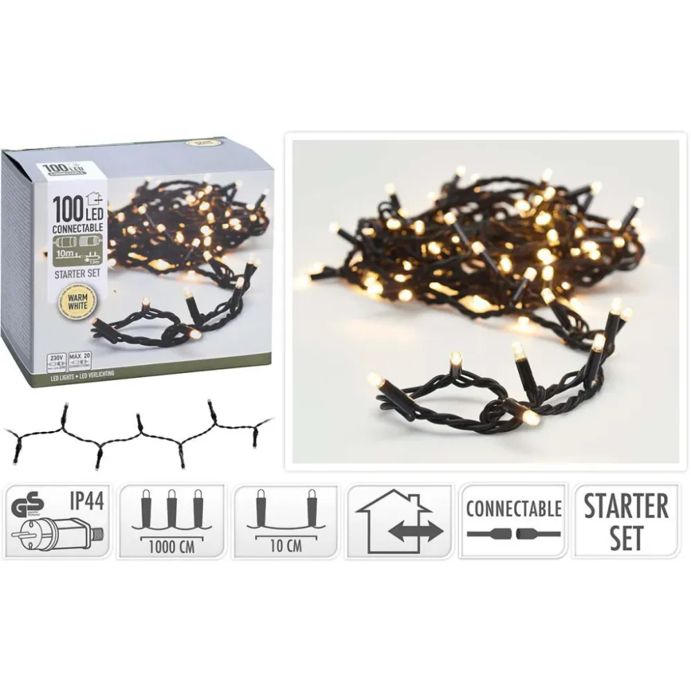 S.i..koppelbare Kerstverlichting Starter Set 100 Leds 10M Ip44