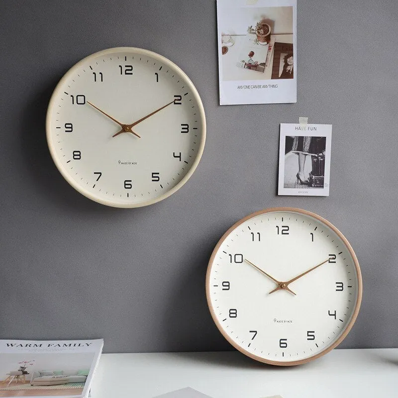 Scandinavische Houten Wandklok - Tijdloze Luxe & Design