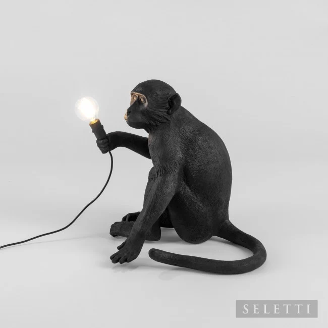 Seletti Aaplamp Sitting zwart