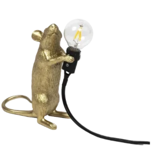 Seletti mouselamp staand goud
