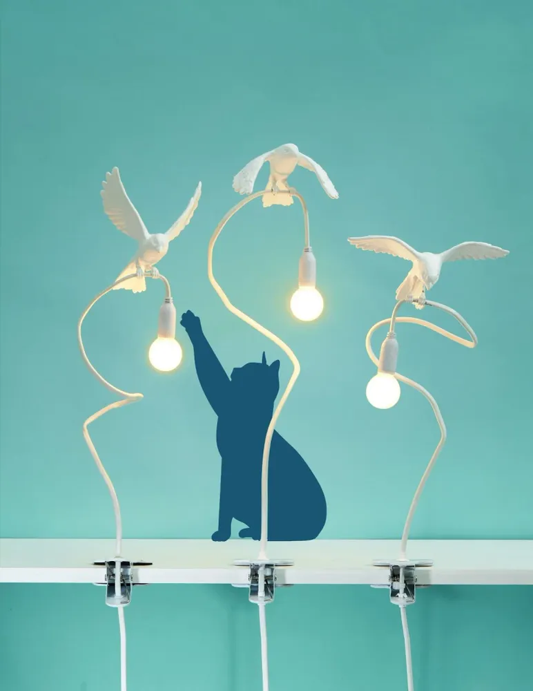 Seletti Sparrow Lamp Taking off mus opstijgend met klem