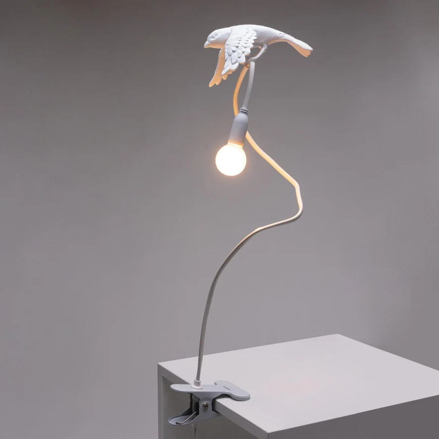 Seletti Sparrow Lamp Taking off mus opstijgend met klem