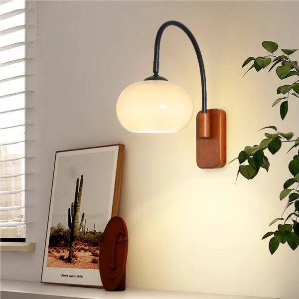 Draaibare Bauhaus Wandlamp van Kaki Glas - Elegant en Flexibel Selzar