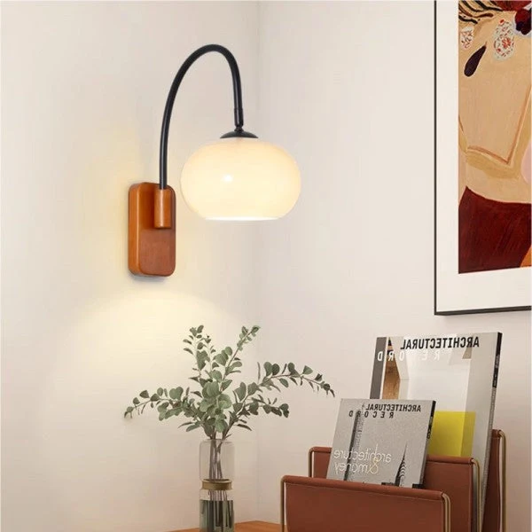 Draaibare Bauhaus Wandlamp van Kaki Glas - Elegant en Flexibel Selzar