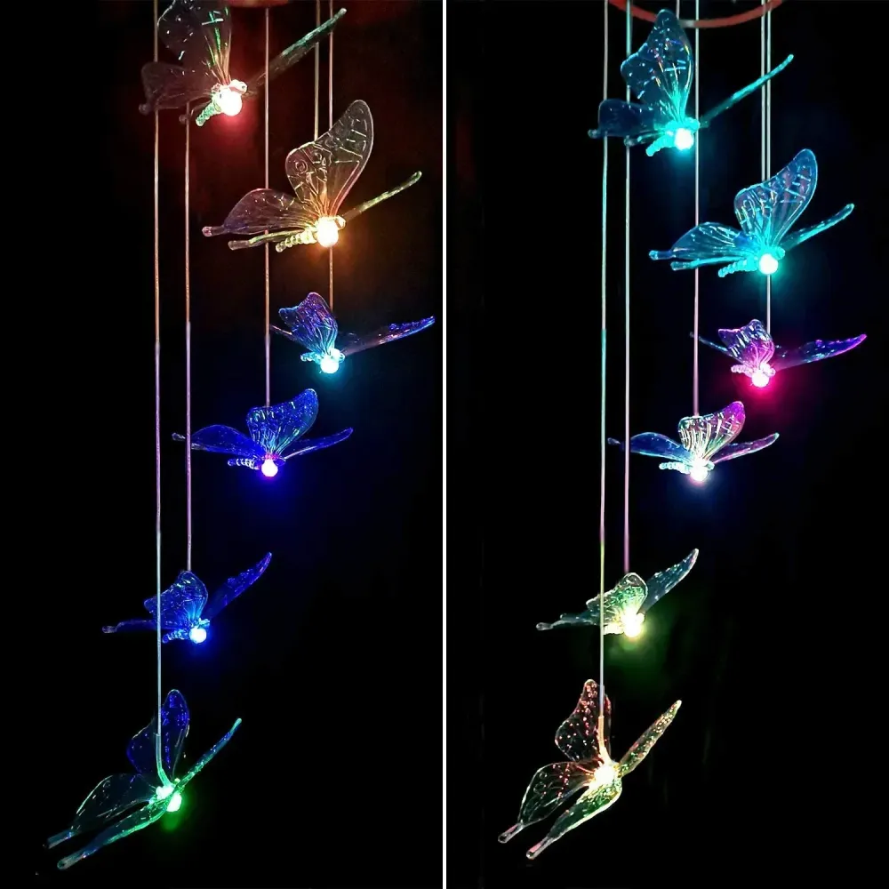 Flutterlights - Decoratieve Zonne-lampen met Vlinderpatronen Selzar
