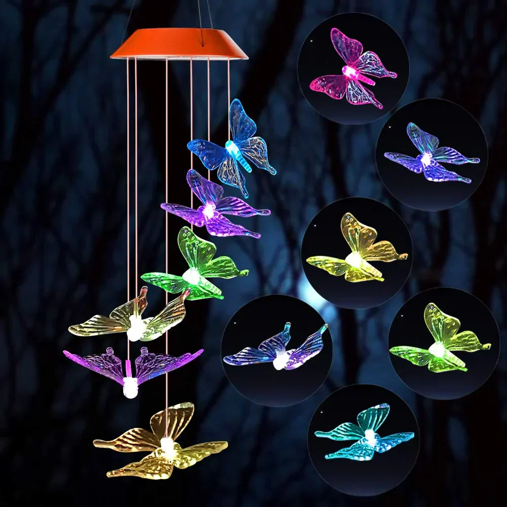 Flutterlights - Decoratieve Zonne-lampen met Vlinderpatronen Selzar