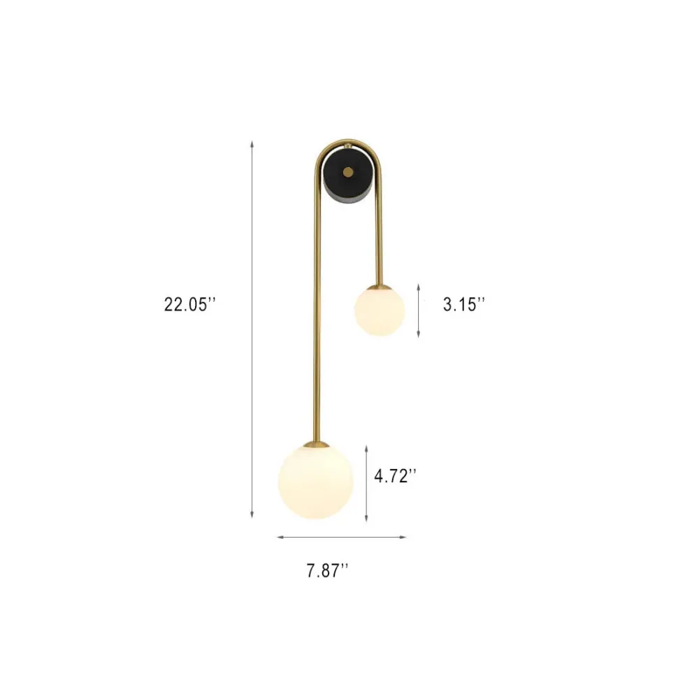 GloedGlas - Stijlvolle glazen wandlamp met 2 lichten Selzar