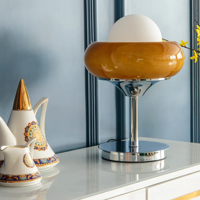 GlowClassic - Vintage Oranje Tafellamp Selzar