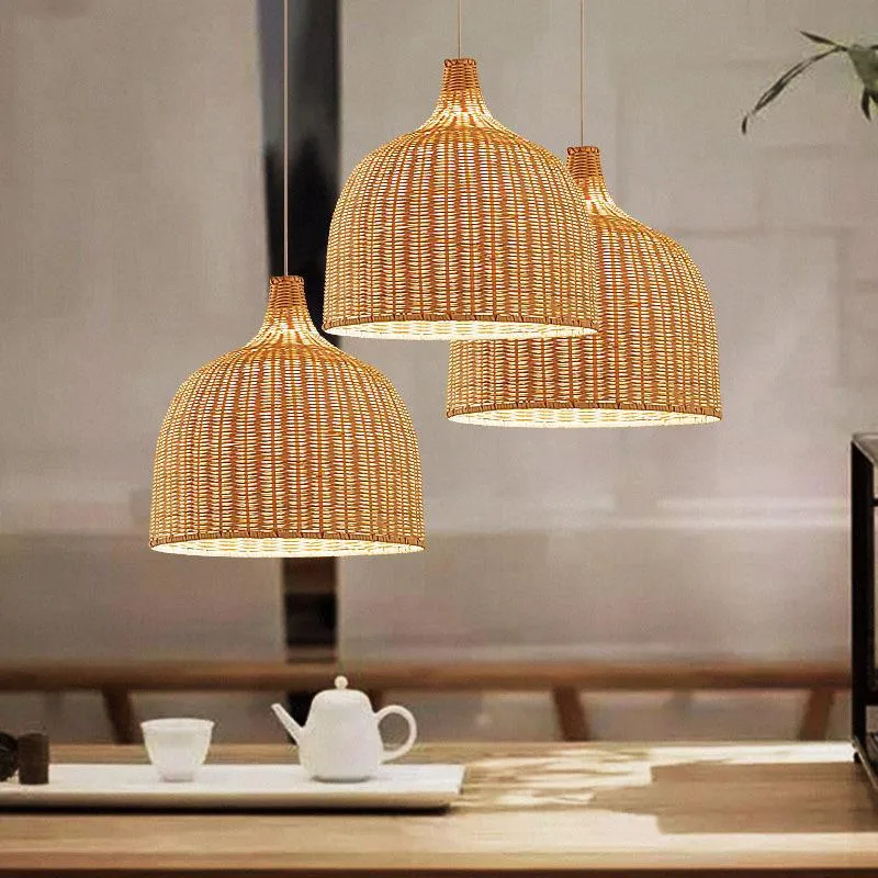 Hanglamp van Rotan en Bamboe voor de Keuken Selzar